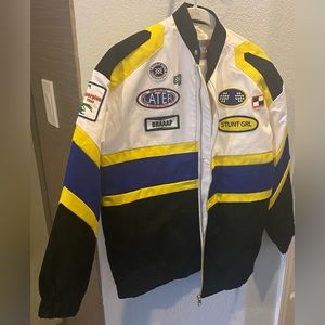 Urban Outfitters race car jacket. Brand new. Never been worn. Size small.
